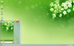 浓浓绿意win7清爽主题