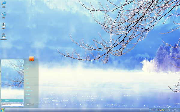  唯美冬日雪景Win7主题