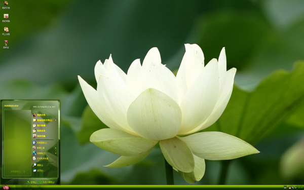  白色莲花xp主题