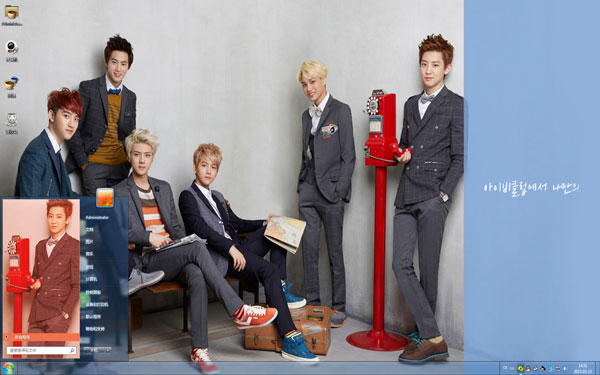  EXO-M韩国组合Win7主题