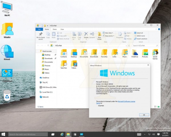 Windows 10 Build 10022截图大量流出 
