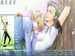 海贼王——索隆香吉士win7动漫主题