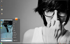个性灰色格调win7电脑主题
