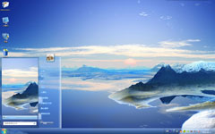 南极冰川世界Win7主题