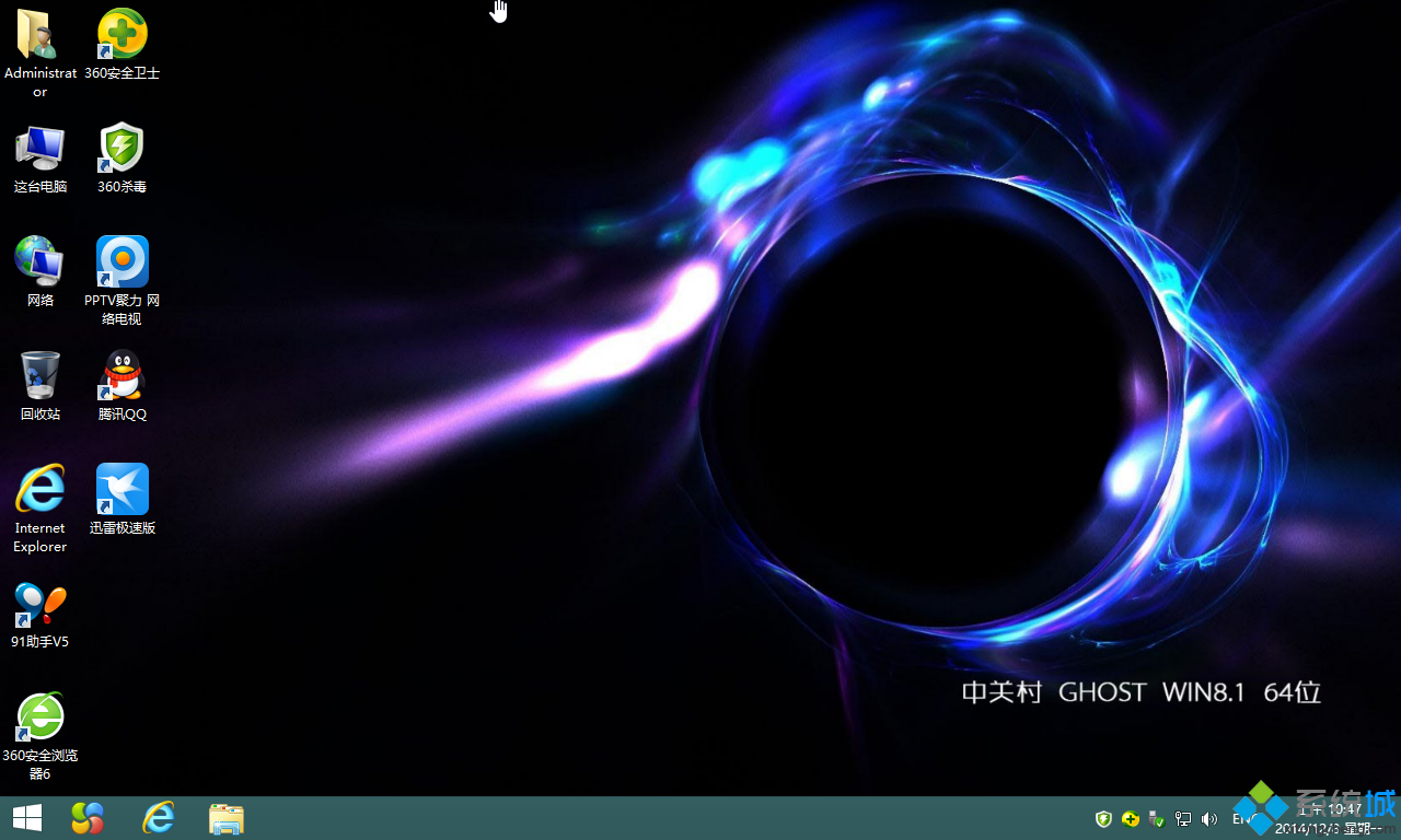 中关村ghost win8.1 64位极速增强版桌面图