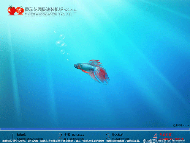 番茄花园 GHOST XP SP3 极速装机版 V2014.11